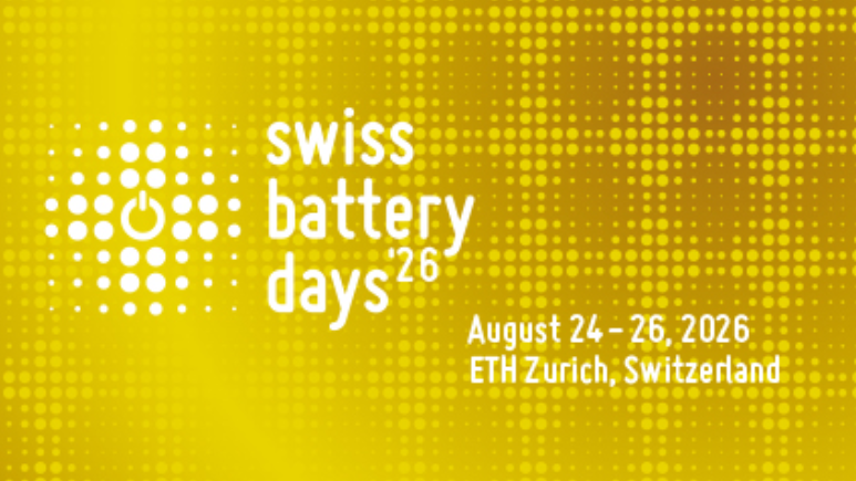 We are looking forward to taking part in the 8th edition of the Swiss Battery Days, to be held at ETH Zurich from 24 to 26 August 2026, together with our partner Netzsch.